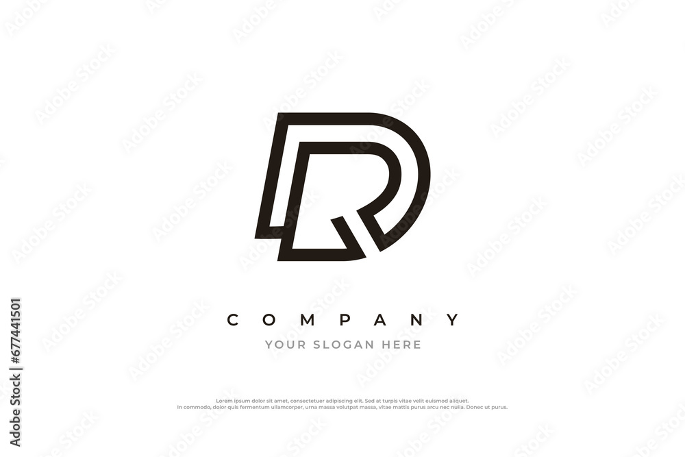 Initial Letter DR Logo or RD Logo Design Vector Stock Vector | Adobe Stock