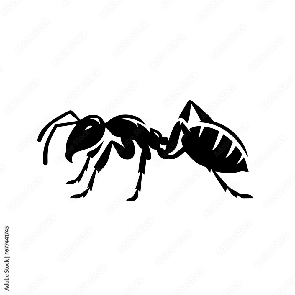 Ant Logo Monochrome Design Style