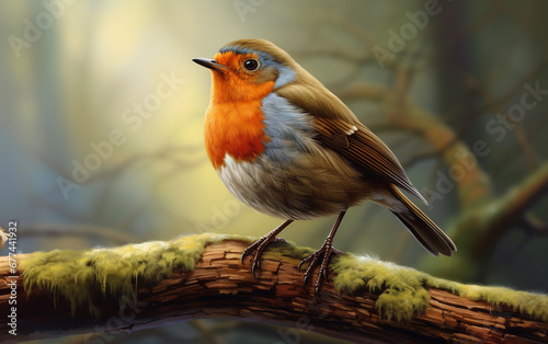 cute robin bird on natural environment © MdNajmul