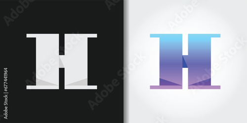 rigid letter h logo set