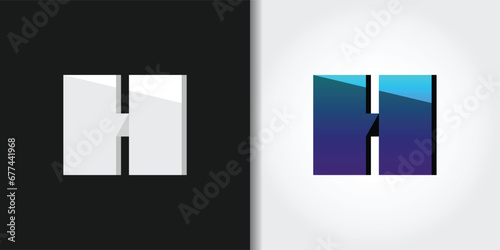 rigid letter h logo set