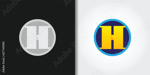 rigid letter h logo set