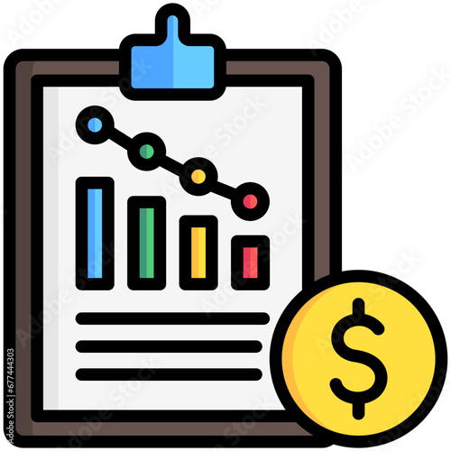 Loss icon are typically used in a wide range of applications, including websites, apps, presentations, and documents related to business analytics theme.