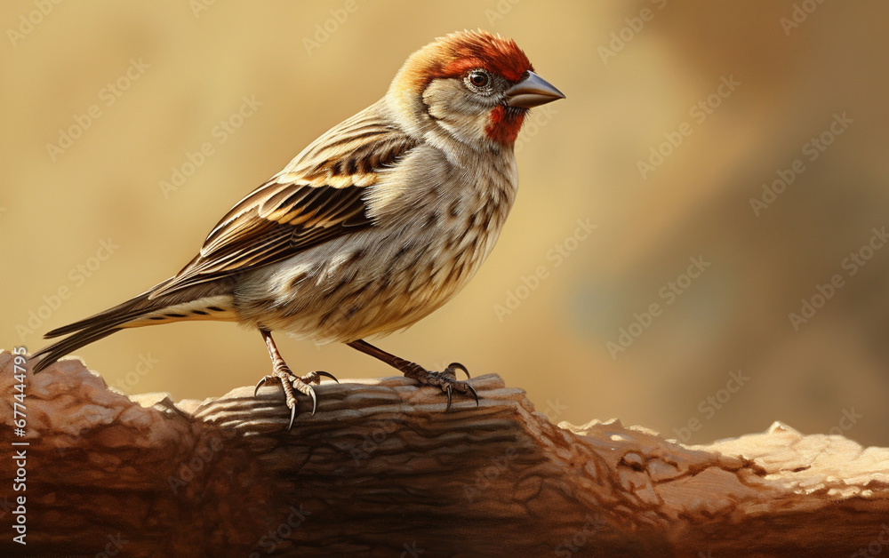 Cute Sparrow bird on natural environment