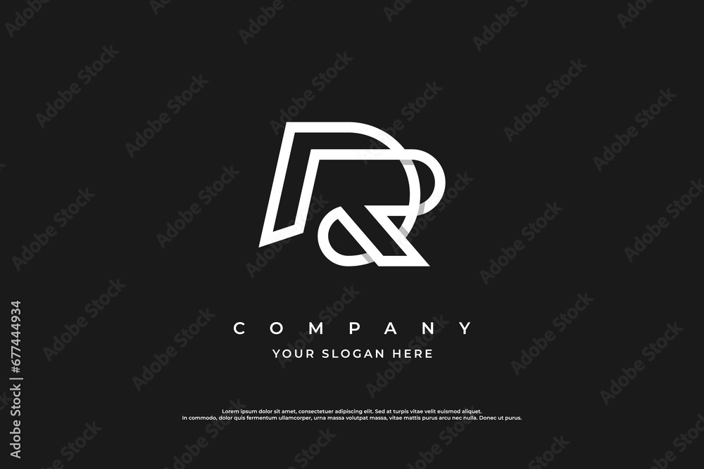 Initial Letter DR Logo or RD Logo Design Vector Initial Letter DR Logo or RD Logo Design Vector