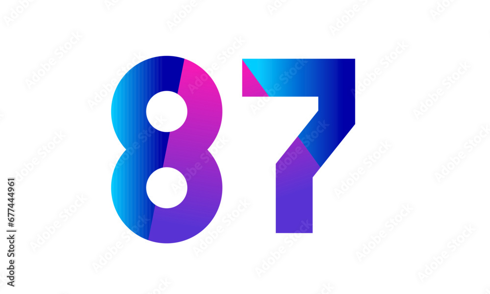 New Modern Number Blue Purple Teen Logo New Modern Number Blue Purple Teen Logo