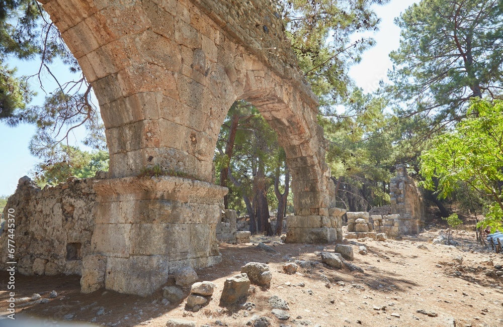 The seaside ruins of Phaselis in Antalya Province, Turkey