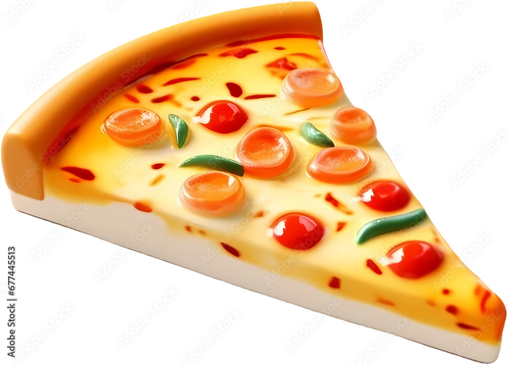 3d pizza with cheese and tomato 3d pizza with cheese and tomato