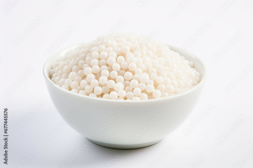 Tapioca pearls for bubble tea Tapioca pearls presented in a bowl Tapioca pearls for bubble tea Tapioca pearls presented in a bowl