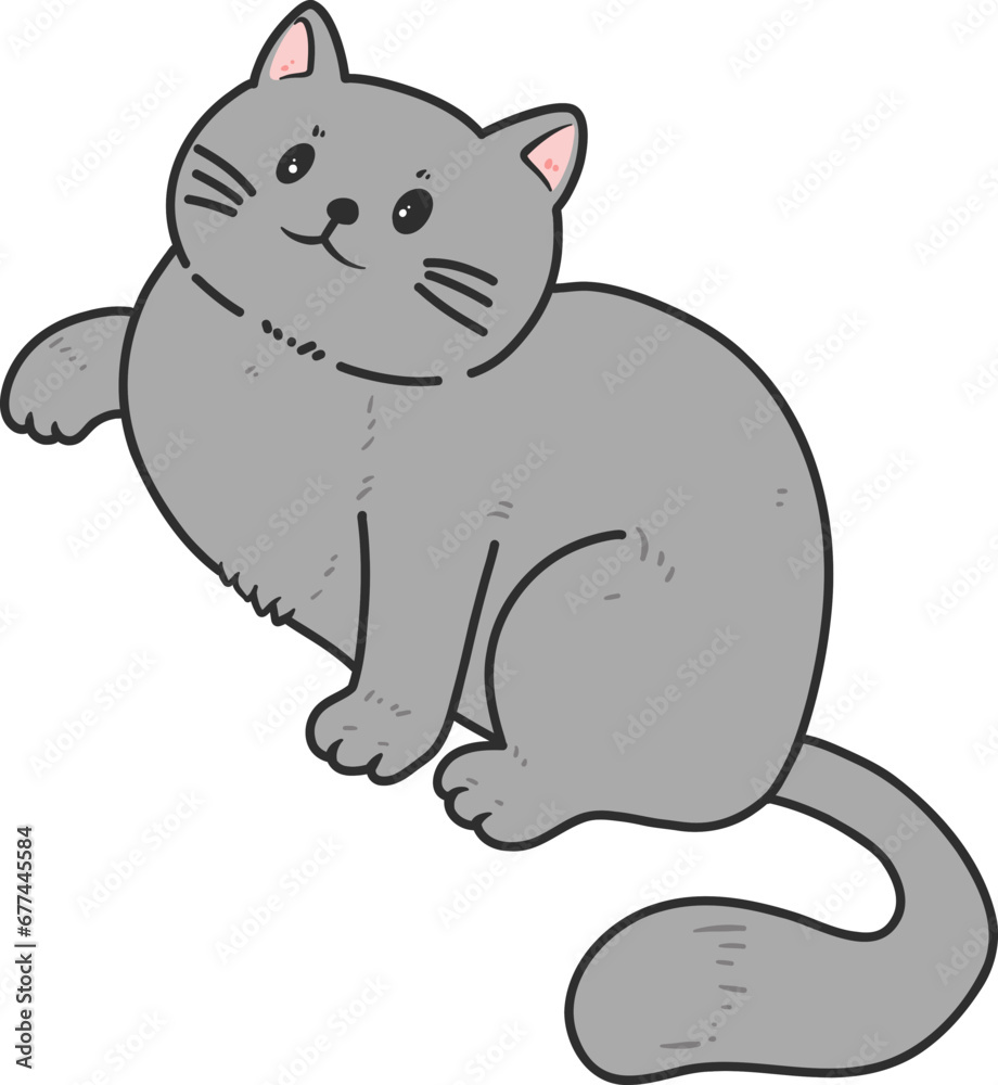 Obraz premium cute cat cartoon