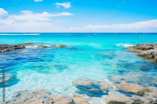 Tranquil Waves A Refreshing Blue Water Oasis © Muh