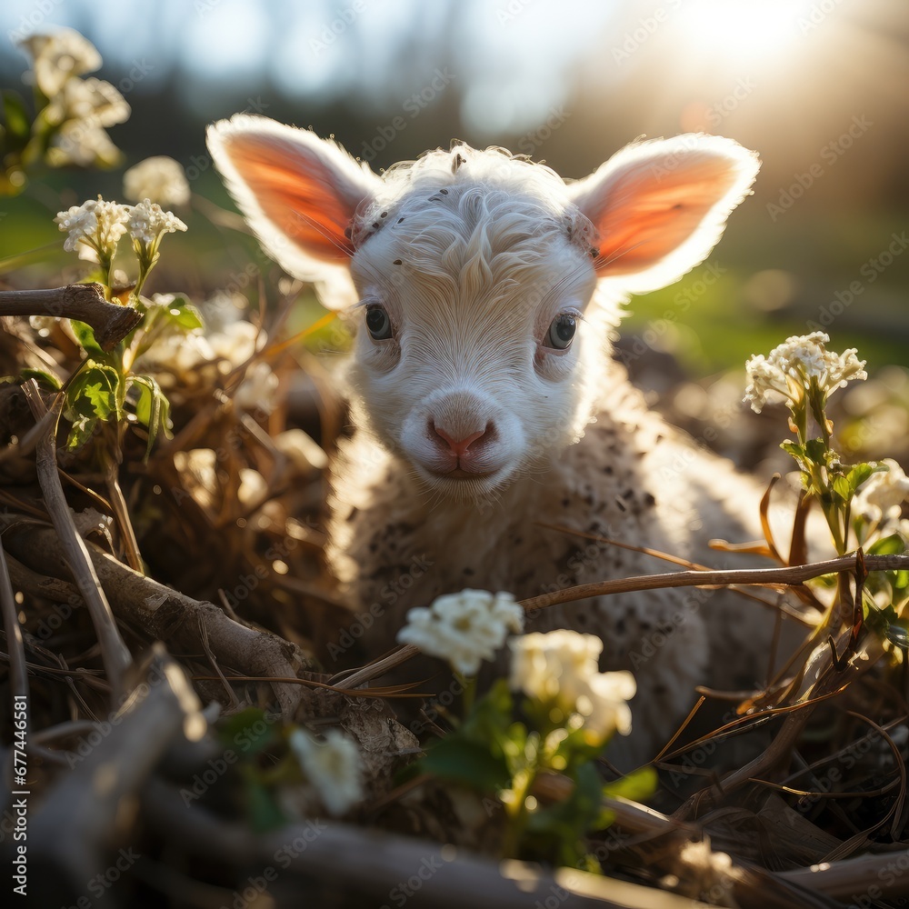 Obraz premium sheep in a meadow