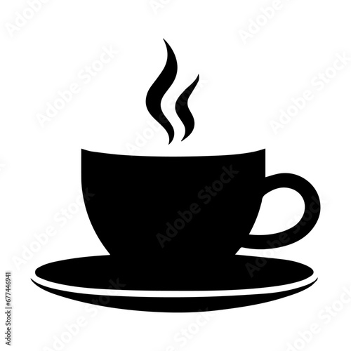 Tea Cup Vector silhouette illustration, Tea Cup vector, Coffee Cup Icon vector silhouette