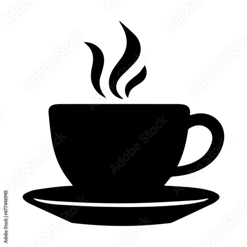 Tea Cup Vector silhouette illustration, Tea Cup vector, Coffee Cup Icon vector silhouette