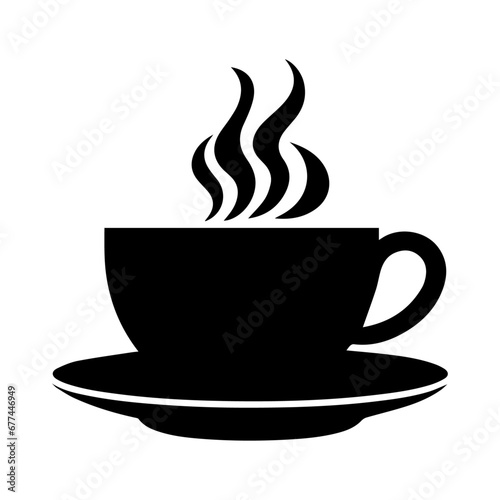 Tea Cup Vector silhouette illustration, Tea Cup vector, Coffee Cup Icon vector silhouette