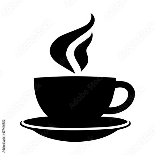 Tea Cup Vector silhouette illustration, Tea Cup vector, Coffee Cup Icon vector silhouette
