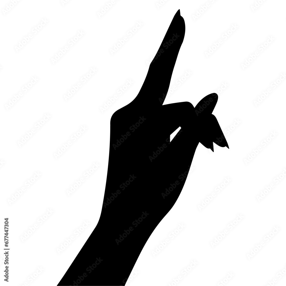 Woman Finger vector silhouette illustration Woman Finger vector silhouette illustration