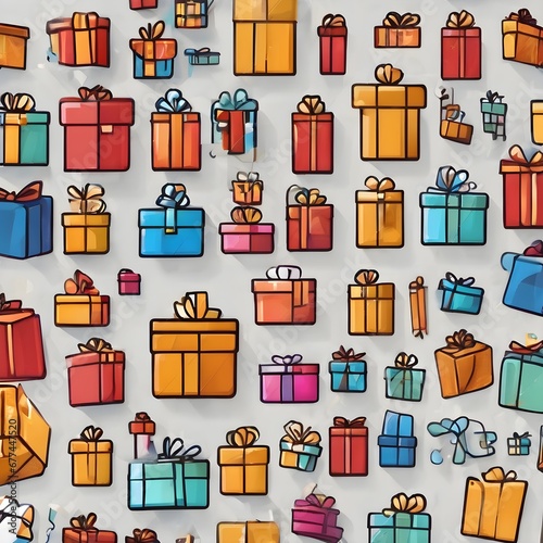 Gift Box Icon Background Very Cool