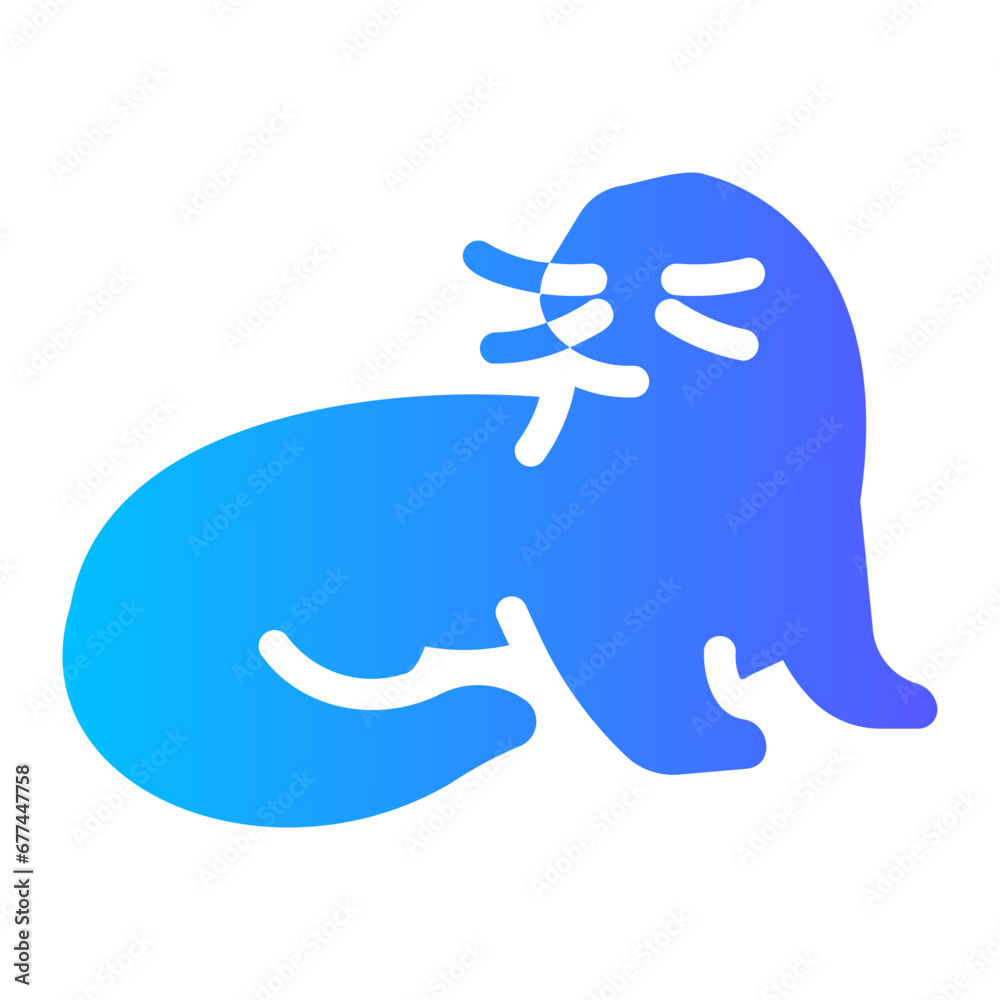 sea otter Gradient icon sea otter Gradient icon