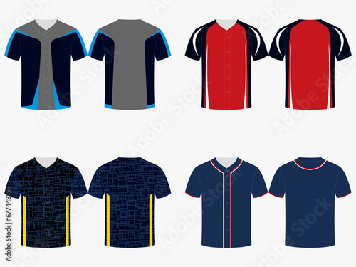 baseball jersey sports design templete mockup