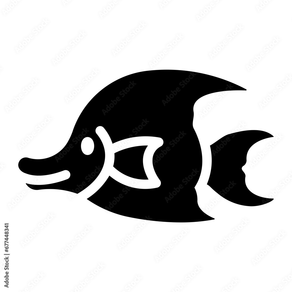 Naklejka premium angelfish Solid icon