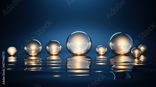 a group of bubbles in a row