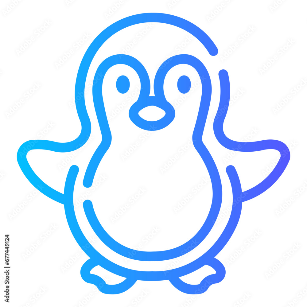 Obraz premium penguin Line Gradient Icon