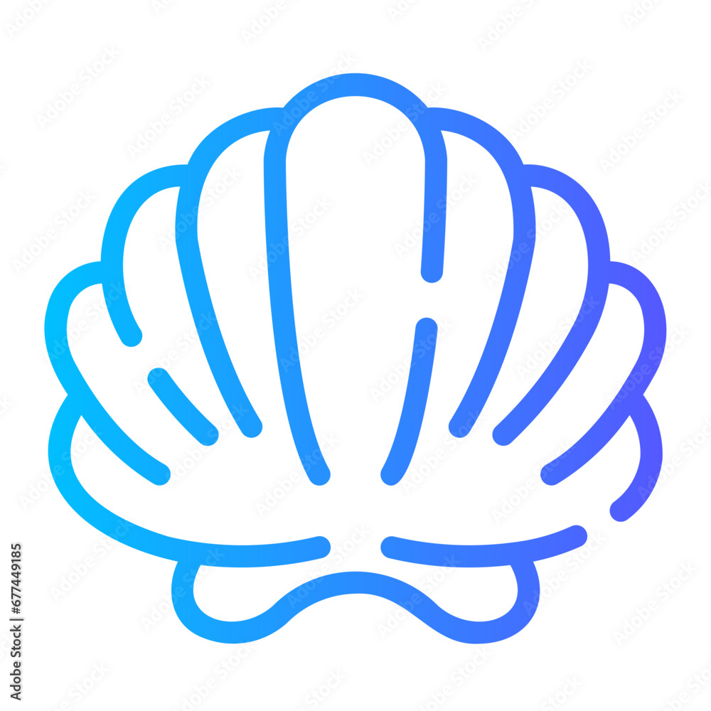 clam Line Gradient Icon