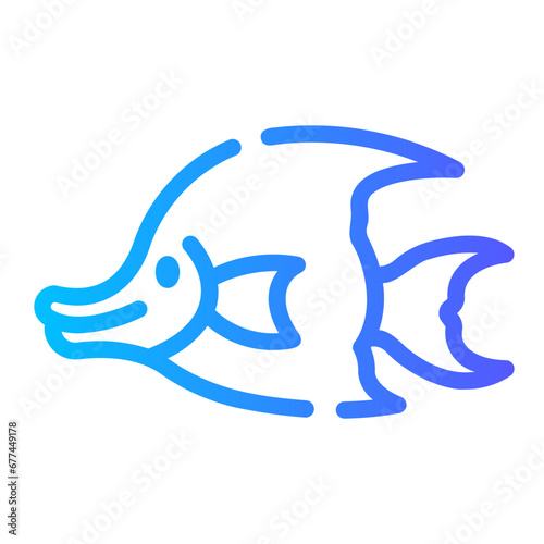 angelfish Line Gradient Icon