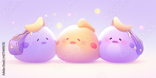 a group of lovely elf slimes. 