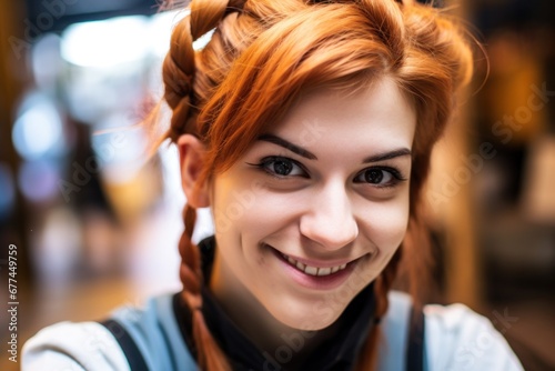 a woman smiling at camera