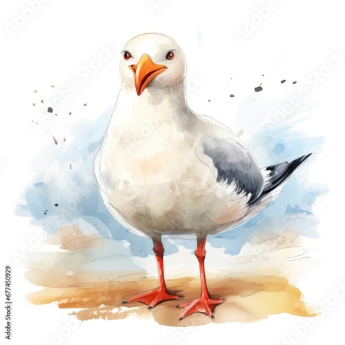 a watercolor of a bird