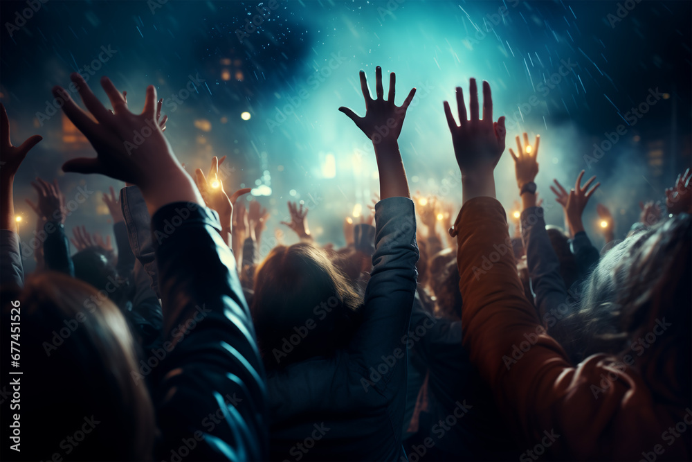 Music Festival Concert Men Women Hand Dance Music Festival Concert Men Women Hand Dance