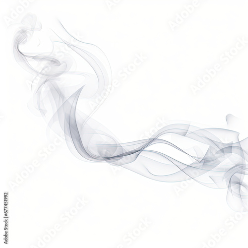 smoke on isolated white background