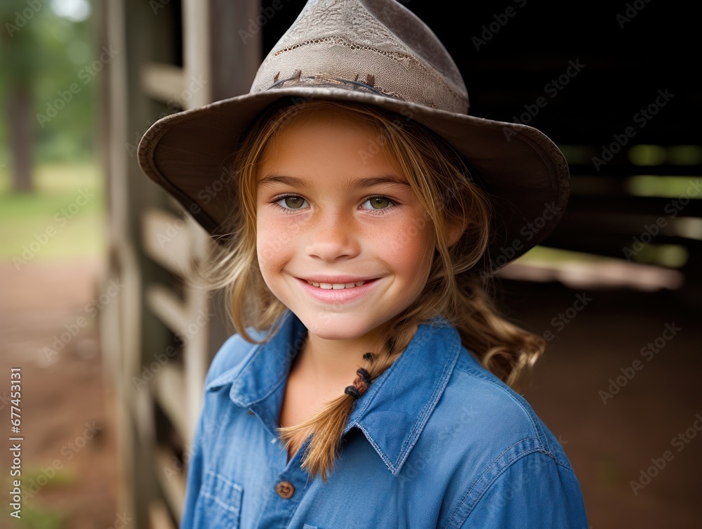 a girl wearing a hat