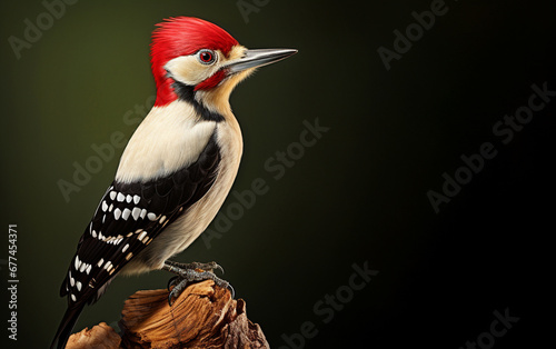 Woodpecker bird on natural environment