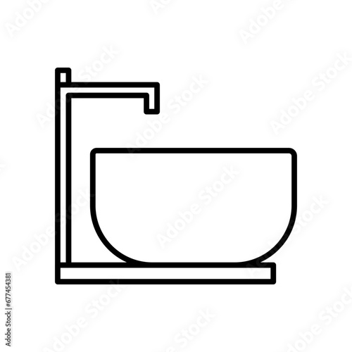 wash basin line icon