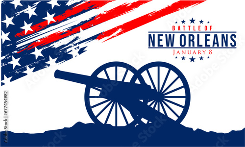 Battle of New Orleans vektor background. Battle of New Orleans creative for social media post, banner design.