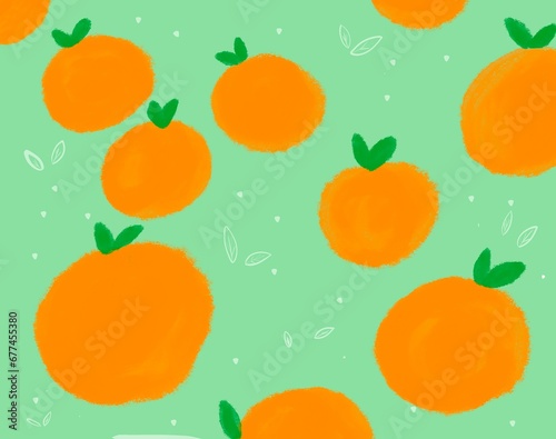 Fototapeta Naklejka Na Ścianę i Meble -  seamless background pattern with oranges