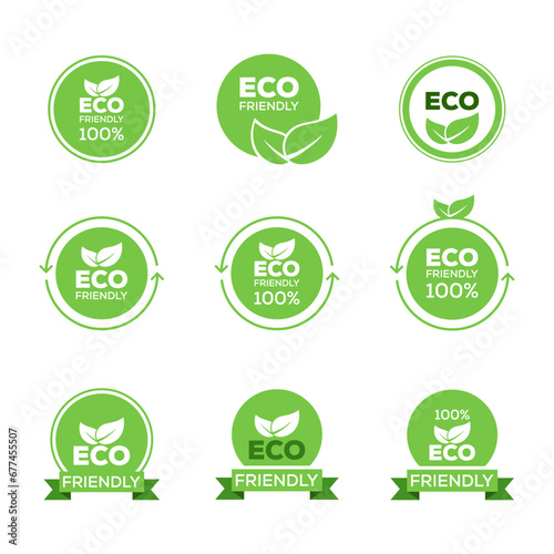 Collection of Eco-Friendly Vector isolated on white background