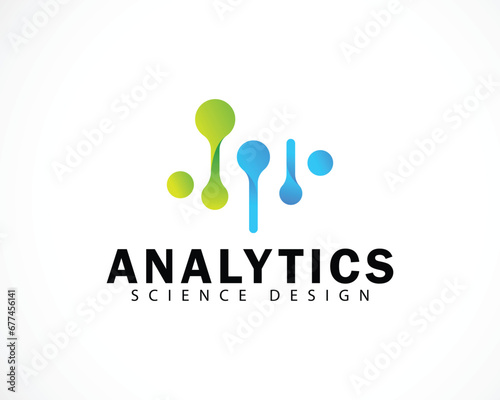 science logo creative design concept molecule biology icon design