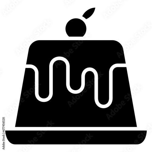 pudding glyph icon