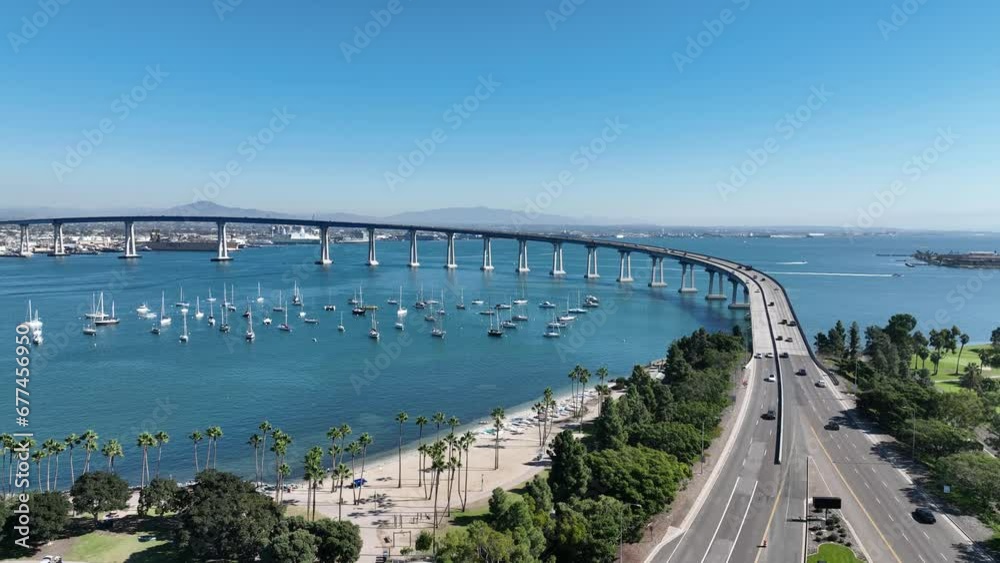 Conorado Bay Bridge At San Diego In California United States. Scenic Downtown Cityscape. Urban Coastal. Conorado Bay Bridge At San Diego In California United States. Conorado Bay Bridge At San Diego In California United States. Scenic Downtown Cityscape. Urban Coastal. Conorado Bay Bridge At San Diego In California United States.