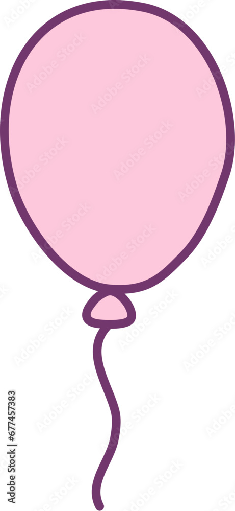 pink balloon bubble floating vector