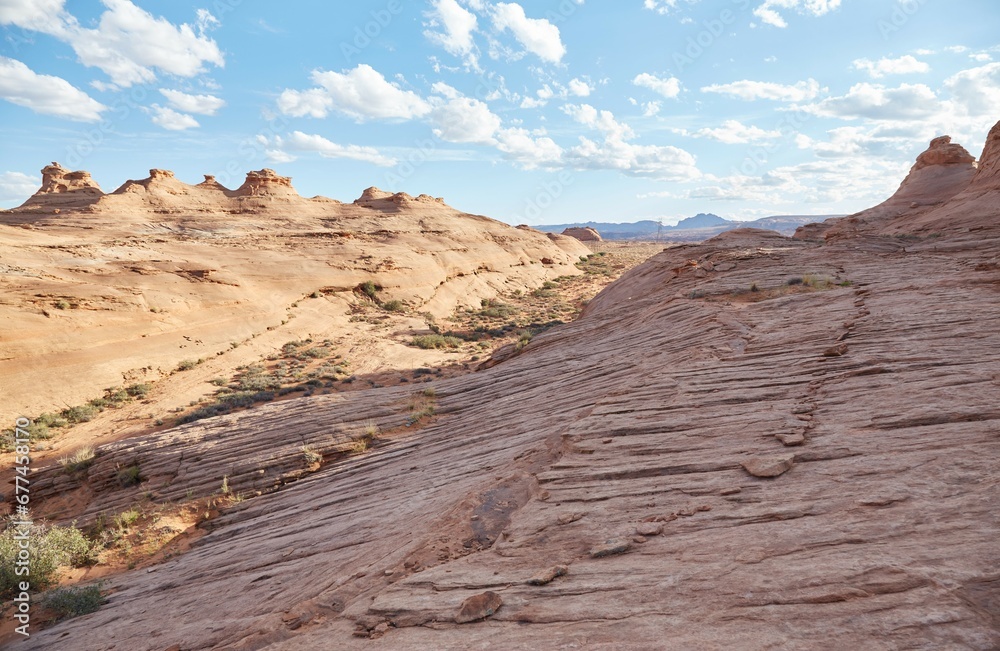 The New Wave hiking trail in Page, Arizona