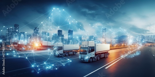 Logistics and transportation, Integrated warehousing and transportation operation service. Network distribution of Container Cargo, Smart logistics and future of transport on global, Generative AI