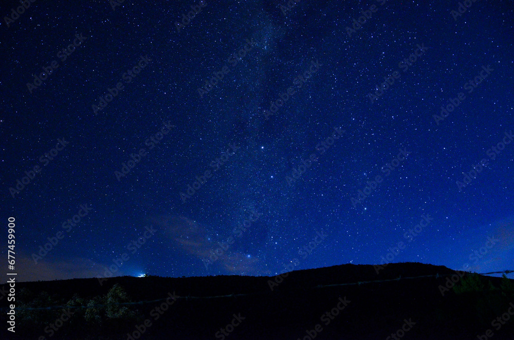 Starry sky on the mountains