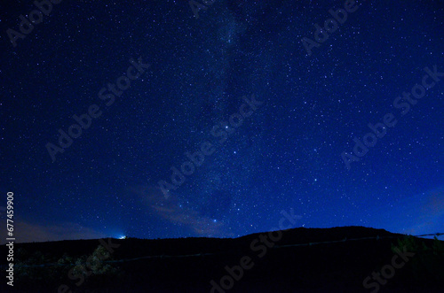 Starry sky on the mountains