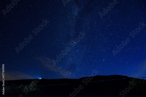 Starry sky on the mountains