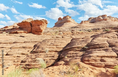 The New Wave hiking trail in Page  Arizona